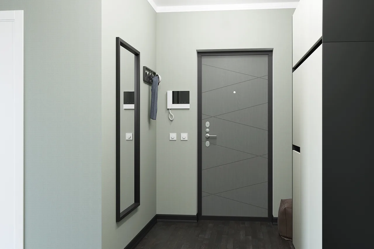 Серые металлические двери