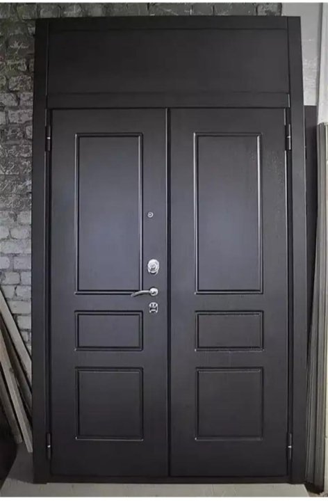 Двухстворчатые металлические двери