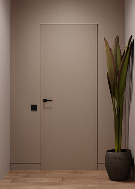 Скрытые металлические двери