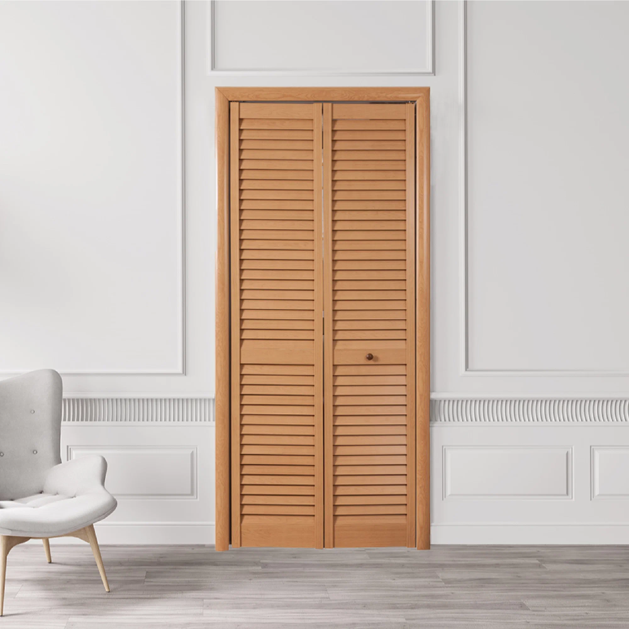 Жалюзийные деревянные двери