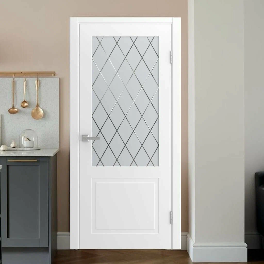 Дверь деревянная остекленная